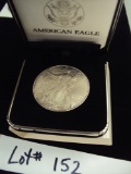 1996 LIBERTY SILVER COIN WITH BOX