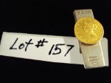 1906 $10 GOLD COIN MOUNTED TO A TIFFANY & COMPANY MONEY CLIP