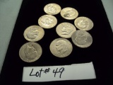 LOT OF 9 IKE DOLLARS - ALL FOR ONE MONEY