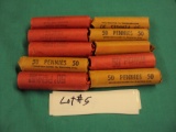 10 ROLLS LINCOLN CENTS (UNSEARCHED)