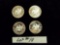 LOT OF 4 - 1985 SILVER COINS - ONE TROY OUNCE SILVER EACH - MULTIPLY YOUR BID BY 4