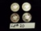 LOT OF 4 - 1985 SILVER COINS - ONE TROY OUNCE SILVER EACH - MULTIPLY YOUR BID BY 4