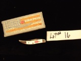 WHITE TINY TOOTHPICK CASE KNIFE WITH BOX