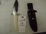 RANDALL M5-5 WHITE IVORY HANDLE , COMPASS IN END OF HANDLE, WITH CASE