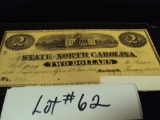 1866 RALEIGH NC $2 NOTE