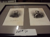 FRAMED PICTURES OF GENERAL SHERRIDAN AND GENERAL SHERMAN