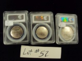 LOT OF 3 BASEBALL HALL OF FAME COINS - 2014-D PDGS MS70, 2014-S PCGS PR70DCAM, 2014-P PDGS MS69