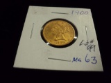 1900 $5 LIBERTY GOLD COIN