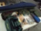 ASSORTMENT OF CLEANING ITEMS, GUN CASE AND DUFFLE BAG