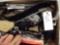 TRAY LOT OF MISC. SHEATHES, SPEED LOADER, MOUNTING ITEMS AND MORE