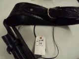BLACK  LEATHER HOLSTER FOR 22 REVOLVER