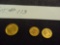 3 ODD GOLD COINS - ALL FOR 1 MONEY - 1/25 OZ.