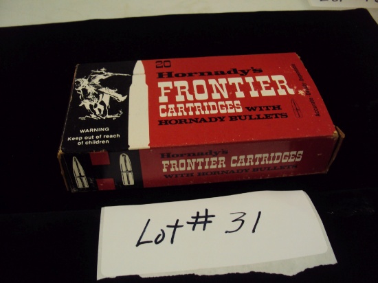 OLD BOX OF 20 HORNADAY FRONTIER 22-250 AMMO
