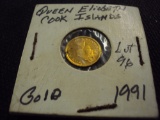 1991 QUEEN ELIZABETH COOK ISLAND COIN