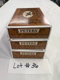 3 BOXES PETERS 30-06 SPRINGFIELD AMMO (60 ROUNDS)