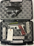 KIMBER PRO CRIMSON CARRY II .45 WITH LASER, 3 MAGS, LEATHER HOLSTER AND BOX