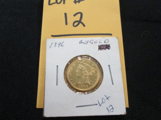 1896 LIBERTY $5 GOLD PIECE