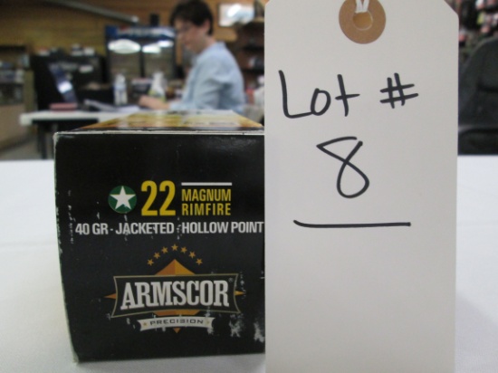 500 ROUNDS ARMSCOR 22 MAGNUM 22 MAGNUM HP 40GR