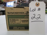 200 ROUNDS WINCHESTER M855 GREEN TIP 5.56 FMJ
