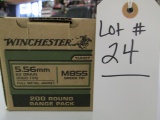 200 ROUNDS WINCHESTER M855 GREEN TIP 5.56 FMJ