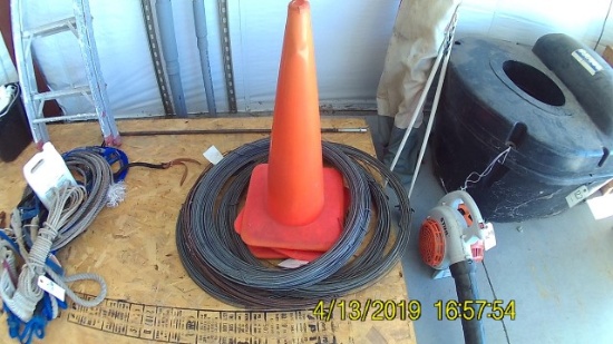 (7) Rolls of Wire & (3) Safety Cones