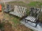 Antique iron patio settee & matching chairs Must pick up