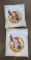 two Budweiser Bud Man seat cushions