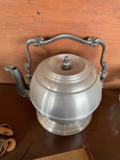 pewter tea pitcher