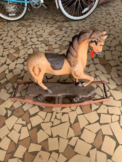 wood rocking horse