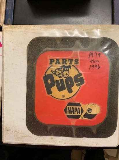 large Collection of NAPA Parts Pups 1979-1996 Magazines, only a few shown! This binder is full!!