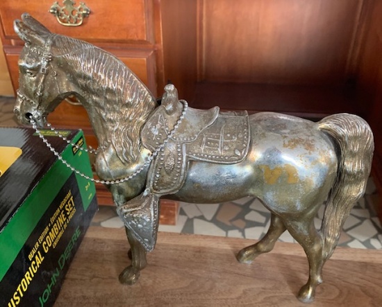 antique metal horse