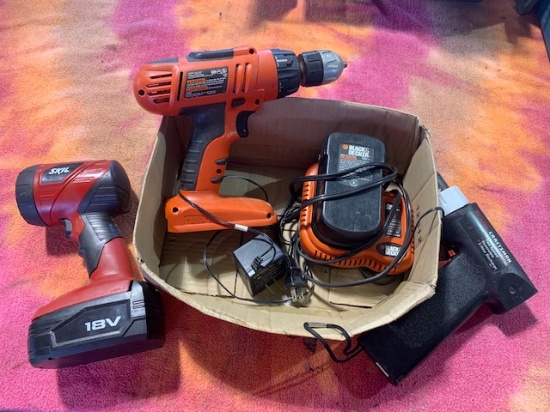 cordless drills & flashlight