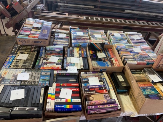 large lot of VCR movies