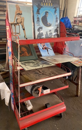 Metal store display rack