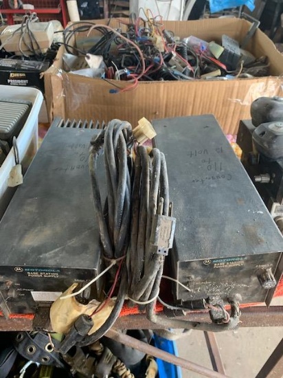 two CB radio power packs & speakers