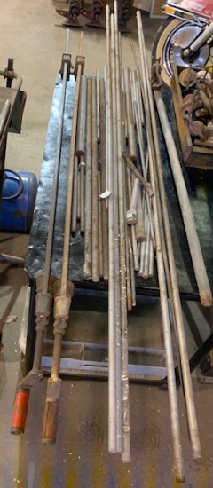 Lot of all thread/pole clamps