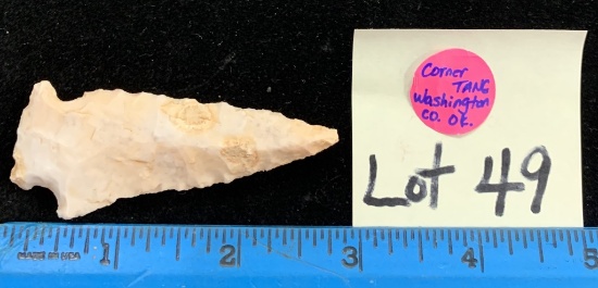 Corner tang from Washington county, Oklahoma