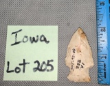 Arrowhead found in Iowa