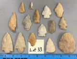 Lot of arrowheads