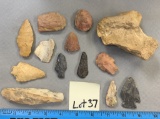 Lot of arrowheads and scrapers