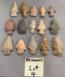 Lot of Missouri arrowheads