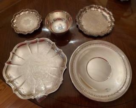 Silver Plate Lot- 5 serving pieces