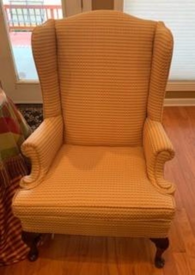 Pair of channel back living room chairs