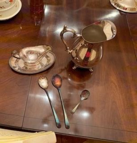 Silver plate service pieces