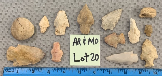 Lot of Missouri & Arkansas Artifacts