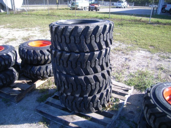 11-01136 (Equip.-Implement- misc.)  Seller:Private/Dealer (4) 12-16.5 SKID STEER LOADER TIRES