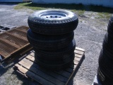 11-04176 (Equip.-Automotive)  Seller:Private/Dealer (4)ST235-80D-16 TRAILER TIRES & 8 LUG