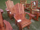 11-02618 (Equip.-Misc.)  Seller:Private/Dealer (2) RED CEDAR GLIDER ROCKING CHAIRS
