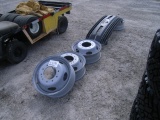 2-04198 (Equip.-Automotive)  Seller:Private/Dealer (4)FORD 19.5 10 LUG STEEL TRUCK RIMS AND
