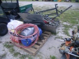 7-02138 (Equip.-Misc.)  Seller:Private/Dealer LOT WITH WELDER- PUSH MOWER- AIR COMPRES
